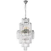 Crystal Spiral Chandelier Glitz Staircase 9 Lights Lighting Chrome Pendants Fiorentino Karina