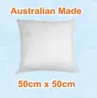 Australian Made New Cushion Inserts Premium Polyester Fibre Filling-50cm x 50cm
