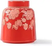 Tea jar Ceramic jar Creativity Large Ceramics Tea Caddy Portable Travel Tea Box Sealed Jar Dried Fruit Coffee Spice Canister Household Storage Tank Jar