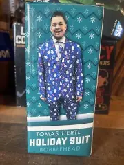TOMAS HERTL San Jose Sharks HOLIDAY SUIT BOBBLEHEAD NIB