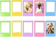 3" Mini Plastic Table Photo Frame for Instax mini 8 7s 90 25 50s 9 SP-1 SP-2 Film, 10 Pack, 5 Colors Multicolor