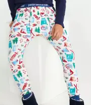 NEW WITH TAGS MENS PETER ALEXANDER OUTDOOR CAMPING THEME WAFFLE PJ PANTS SIZE XL