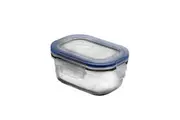 Rectangular Tempered Glass Container (Blue Silicone Lid) - 150mL