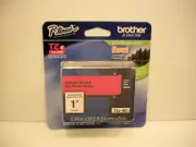 Brother P-Touch Label Tape TZe-451 Black Print On Red 1” Genuine OEM