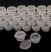 Cosmetic Hinge Jars Empty Plastic Beauty Sample Container 3 ML Clear (100) 5006
