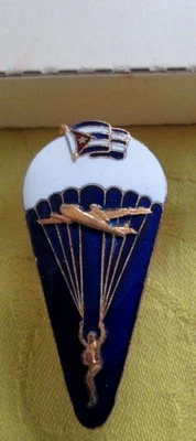 Original 1980s Cuban Airborne Paratrooper Badge+Box/Brass/Vintage-Obsolete/MINT!