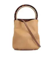 Handle bucket shoulder bag One size Nude