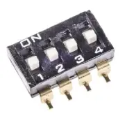 Omron DIP SWITCHES 5Pcs 500V AC 25mA 4-Way 4P Slide Actuator, Surface Mount