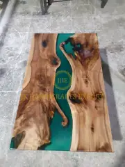 New Custom Order Epoxy Resin Dining coffee Table Tops walnut Table Home Decor