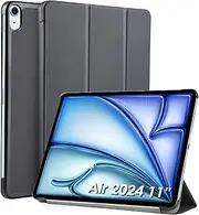 WD&CD Case Compatible with iPad Air 2024 11 inch, Protective Case Compatible with iPad Air 11 (2024) with Stand Function and Auto Sleep/Wake, Gray