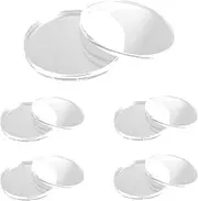 Dickly 10Pcs Action Figures Display Stand Round Model Disc Clear Circular Acrylic Plate Miniature Base for Desktops Shows, 6cm