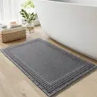 Waffle Bath Mat - Super Absorbent Non Slip Machine Washable, Ultra Soft Boho ...