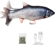 Flopping Cat Kicker Fish Toy, Realistic Moving Fish for Small Dogs, Electric