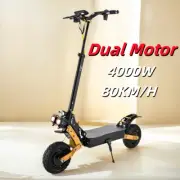 Electric Scooter 4000W Foldable 80KM/H 70KM Range 11" Tyre Off Road Adult E-Bike
