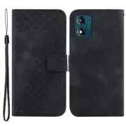 For Motorola Moto E13 4g Magnetic Clasp Leather Wallet Phone Cover Imprinted Flip Stand Case