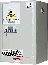 Combination Lock Storage Cabinet for Flammable Liquids, 89x59x46cm, Adjustable Shelf Chemical Cabinet, for Commercial, Industrial and Home Use