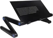 BUTIFULSIC Folding Table Foldable Laptop Desk Foldable Bed Table Portable Desk Portable Computer Table Laptop Holder Desk Laptop Table for Bed Folding Laptop Bedroom Foldable Desk Black Metal
