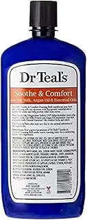 Dr Teal's Foaming Bath with Pure Epsom Salt, Soothe & Comfort with Oat Milk & Argan Oil, 34 fl oz (Packaging May Vary)