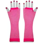 1Pair 80S 90S Short Fishnet Hand Gloves Short Gloves Punk Neon Fingerless Gloves