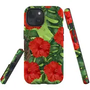 For iPhone 15 Plus Case, Shielding Cover, Plant Garden