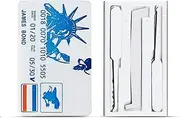 5-Piece Credit Card Lock Picking Kit, Pocket-Sized Lockpicking Set Include 4 Picks and 1 Tension Tool, Locksmith Tools Lock Pick for Training Practice Beginner