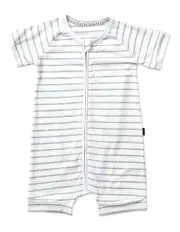 [Bonds] Short Sleeve Zippy Romper in Grey Marle