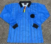 NWT Final Decision Men's Blue Soccer Referee Jersey Size Small Long Sleeve