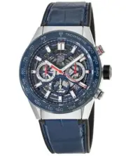 New Tag Heuer Carrera Calibre Heuer 02 CBG2A11.FC6460 Blue Men's Skeleton Watch