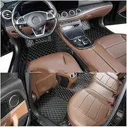 Custom Car Floor Mats Car Floor Mat for X1 F48 2016 2017 2018 2019 2020 Interior Car Mats Full Set Right Left Hand Diver Car Mats(Black Beige)