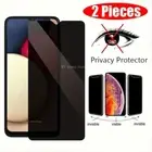 2Pcs Privacy Tempered Glass For Samsung Galaxy A02s M02s F02s A03s A12 F12 A13 A