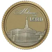 LDS Small Temple Medallion for Box Cremation Urn/Flag Case - 4 Inch Diameter