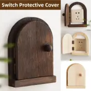 Solid Wood Wall Switch Protector Cover Socket Decorative Frame Masking Cover