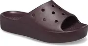 [Crocs] womens Classic Platform Slide | Platform Sandals, Dark Cherry, 10