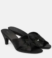 [The Row] The Row Soft Knot 65 satin mules AU 7 black