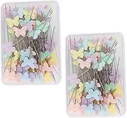 DOITOOL 1set Butterfly Flat Head Straight Pins for Sewing DIY Crafts and Decoration Durable and Resistant Sewing Pins for Creative Projects 2boxes