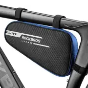 Bike Bicycle Triangle Bag Bike Storage Bag Bicycle Frame Pouch Bag Bule Black