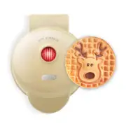 DASH Mini Waffle Reindeer Maker Paninis 4" Christmas Holiday Kitchen Tool