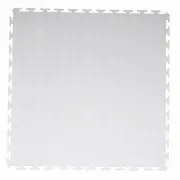 PVC COIN DOT INTERLOCKING GARAGE TILES - WHITE