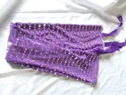 Ecotak Lycra Rugless Tail Bag - purple with silver sequins Ecotak