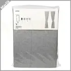 Ikea Lenda Curtains w/Tie Back, 1 Pair, 55x98", Gray 100% Cotton 403.191.76, NEW
