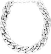 Jarchii Gold Dog Chain Choker, Choke Dog Collar, Shiny Plastic Choke Chain Fashionable Cat Puppy for Dog Pet(Silver)