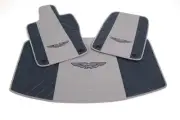 Aston Martin DB 11 Fit Bespoke Eco Leather Floor Mats Navy Blue/Gray (for: Aston Martin)