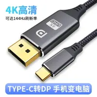 在飛比找樂天市場購物網優惠-typec轉dp線1.4 144hz 4k適用小米華為手機接