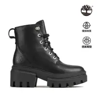 在飛比找momo購物網優惠-【Timberland】女款黑色全粒面皮革6吋綁帶靴(A41