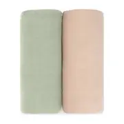 Comfy Cubs Muslin Swaddle Blanket, 2 Pack in Sage & Blush at Nordstrom One Size