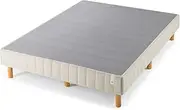Zinus Justina Double Ensemble Bed Base Frame | Good Design Award Winner | Quick Snap Standing Platform Bed Strong Metal Frame - Beige