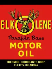 Elkolene Motor Oil of Elk City, Oklahoma New Metal Sign: 9x12 & Free Shipping