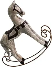 Totority Artistic Ornament Rocking Horse Vintage Style Horse Toy for 5 Safe and Sturdy Horse Centerpiece