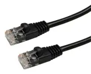 PATCH LEAD, CAT5E, BLACK, 8M, Ethernet Cables Cable Assemblies, Qty.1 2965-8BK