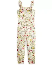 Polo Ralph Lauren Kids Floral Cotton Batiste Jumpsuit L138610 Girls Size 16